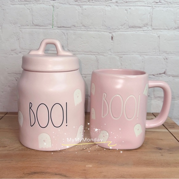 Rae Dunn Other - Rae Dunn Pink Ghosts Boo Canister & Boo Mug Bundle